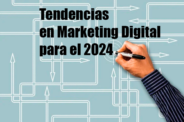 Imagen entrada de bloc con título Las Tendencias más Impactantes en Marketing Digital en 2024